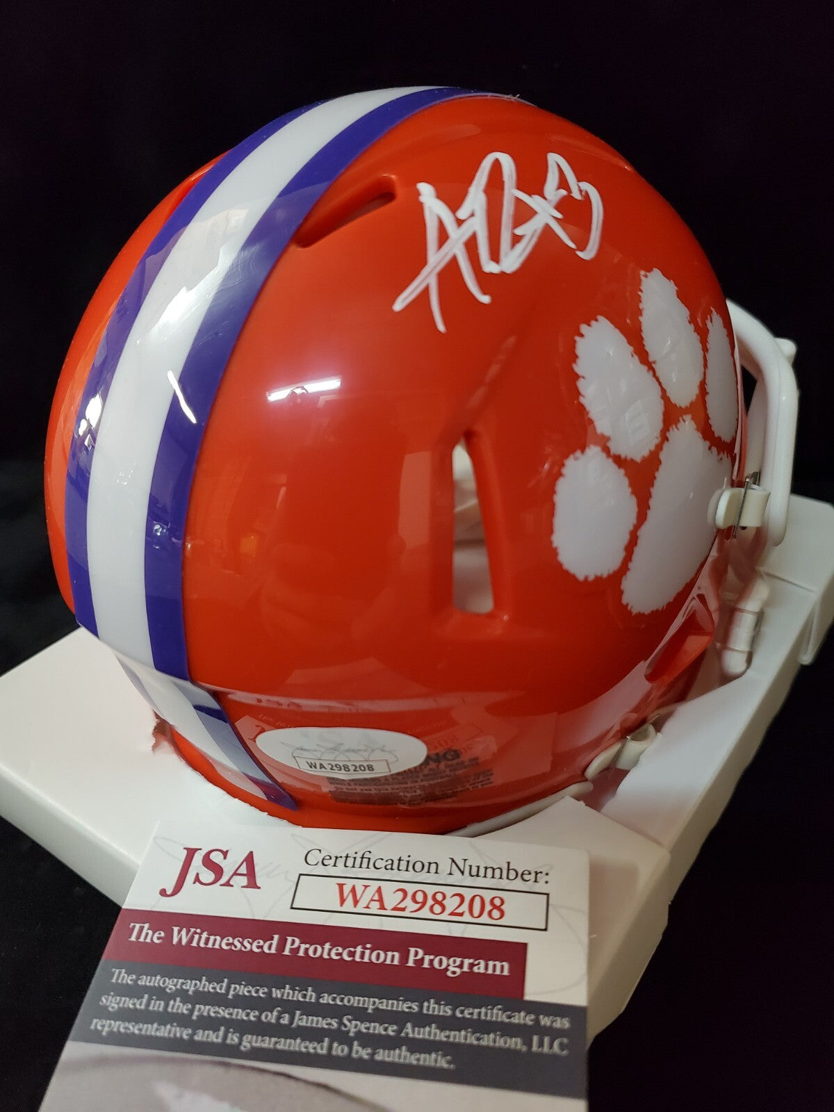 Clemson Tigers Amari Rodgers Autographed Signed Speed Mini Helmet Jsa Coa