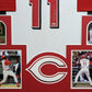 Framed Cincinnati Reds Barry Larkin Autographed Signed Jersey Beckett Holo