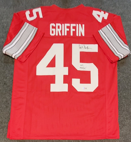 Ohio State Buckeyes Archie Griffin Signed Inscribed Jersey Beckett Holo