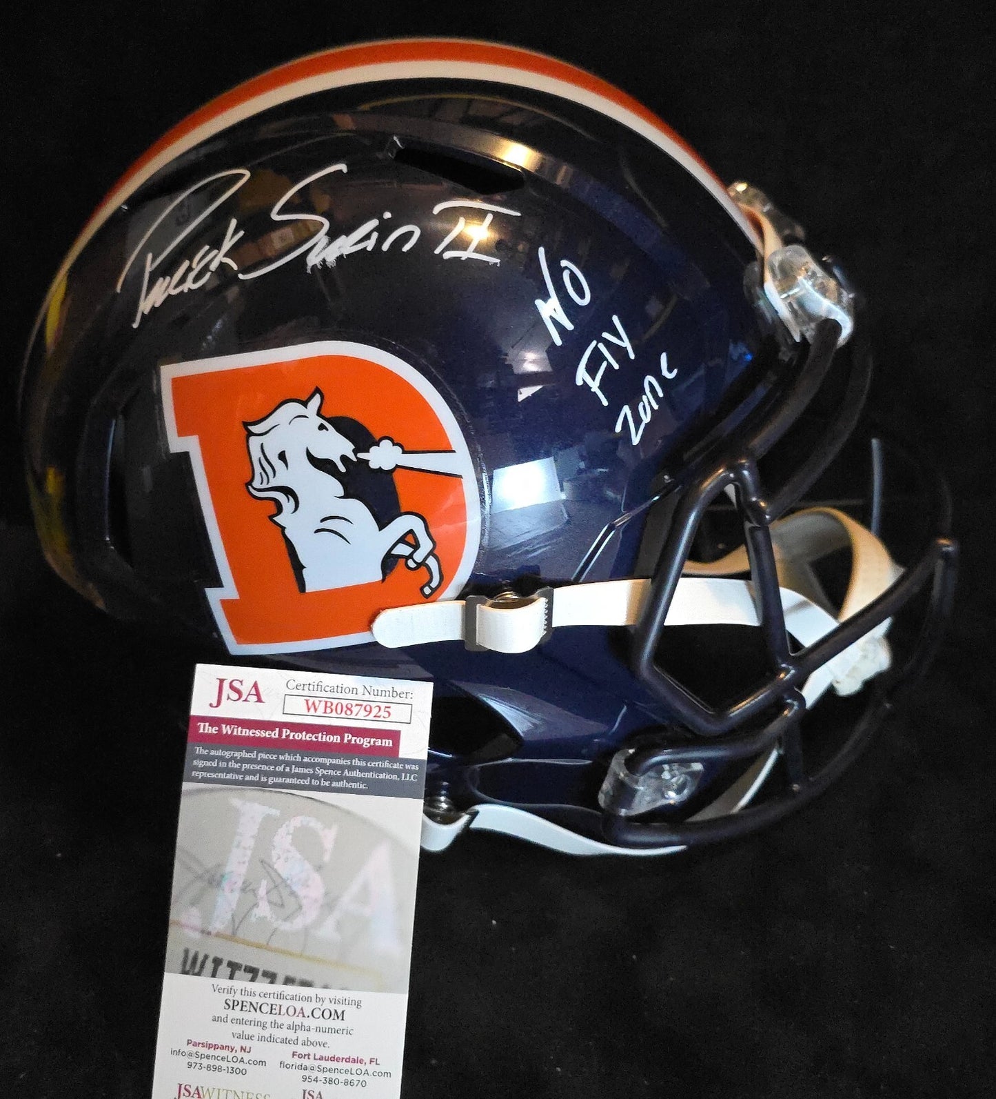 Denver Broncos Pat Surtain Ii Signed Insc Retro Replica Full Size Helmet Jsa