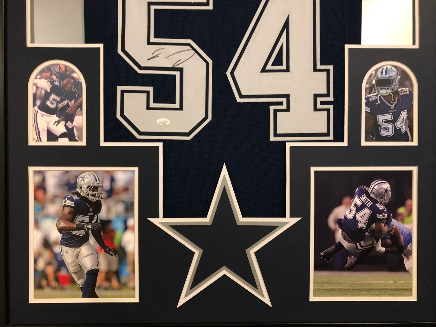 Framed Dallas Cowboys Jaylon Smith Autographed Signed Jersey Jsa Coa