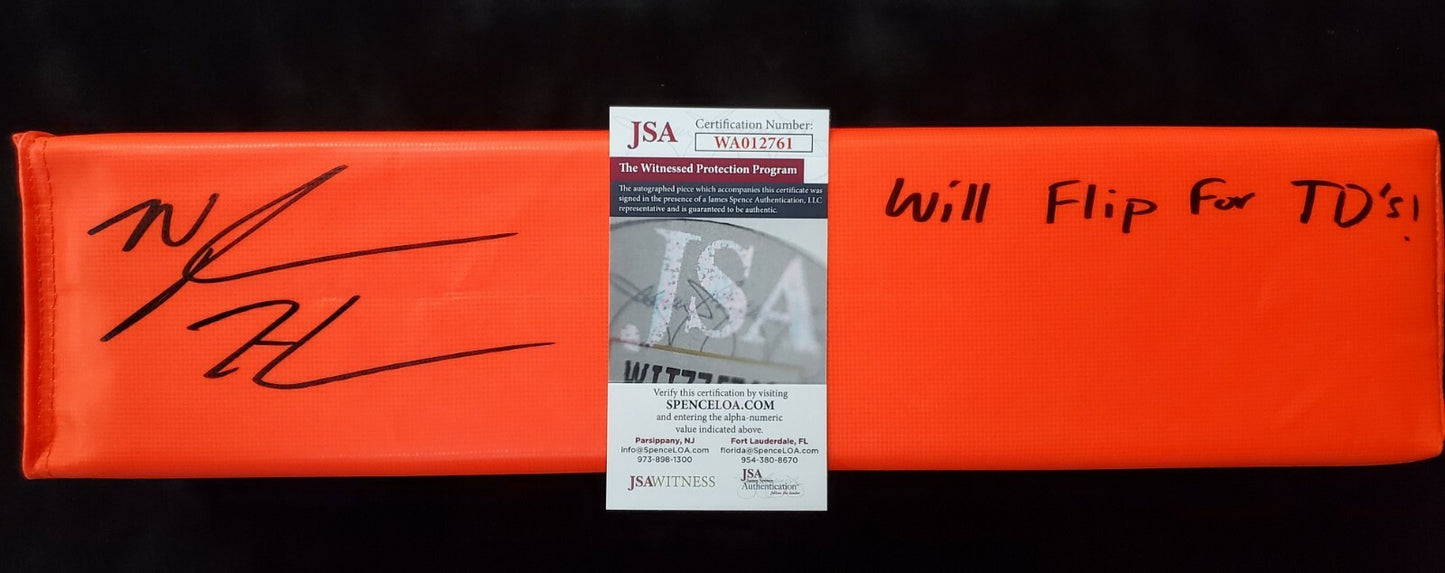 Indianapolis Colts Nyheim Hines Autographed Signed Inscribed Pylon Jsa Coa