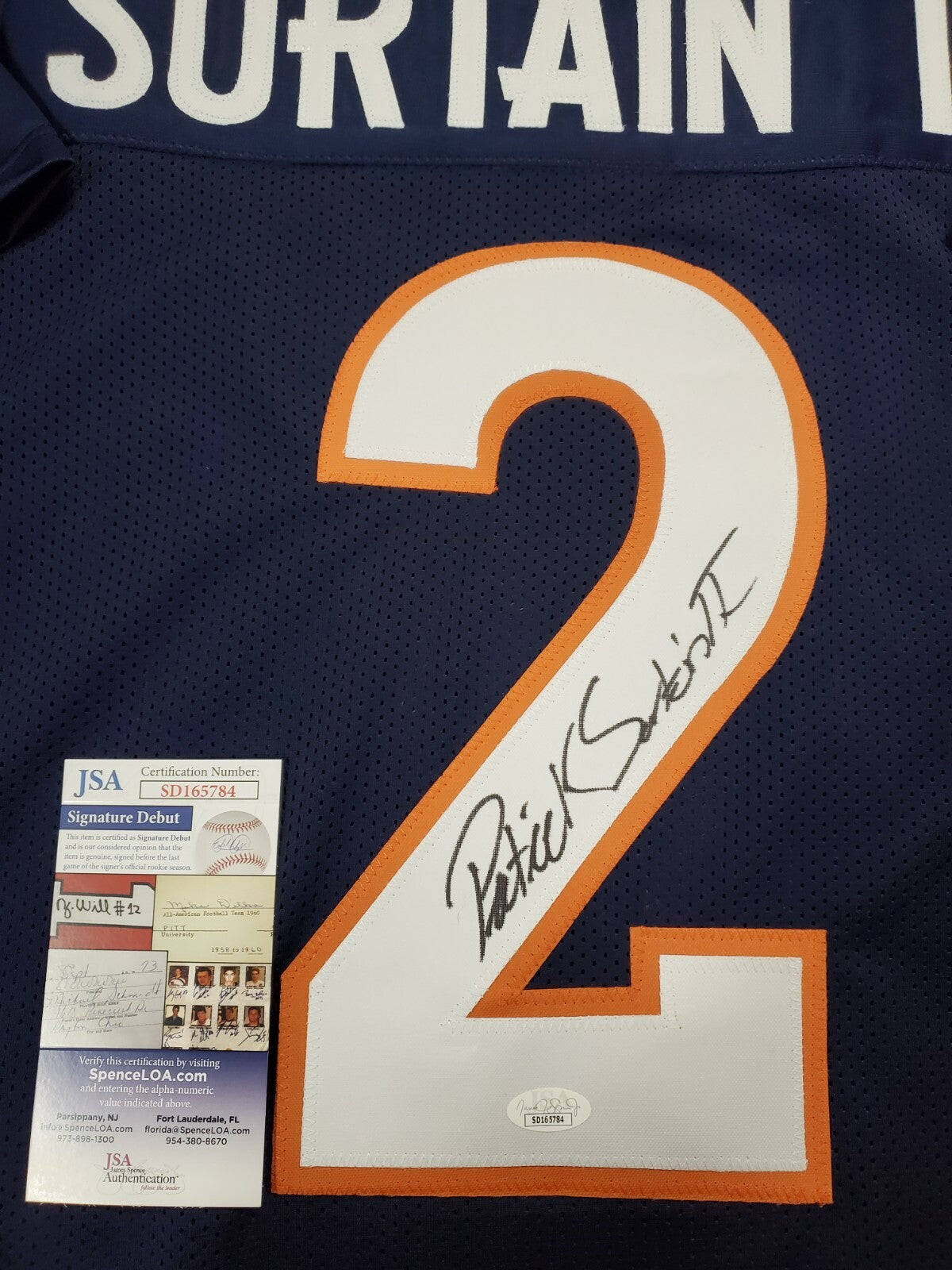 Denver Broncos Patrick Surtain Ii Autographed Signed Jersey Jsa  Coa