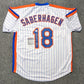 New York Mets Bret Saberhagen Autographed Signed Custom Jersey Jsa Coa
