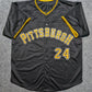 Pittsburgh Steelers Joey Porter Jr Autographed Pirates Style Jersey Jsa Coa