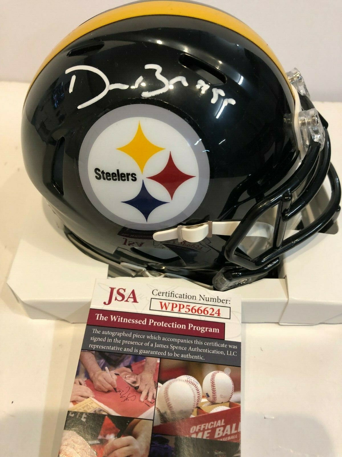Devin Bush Autographed Signed Pittsburgh Steelers Speed Mini Helmet Jsa Coa