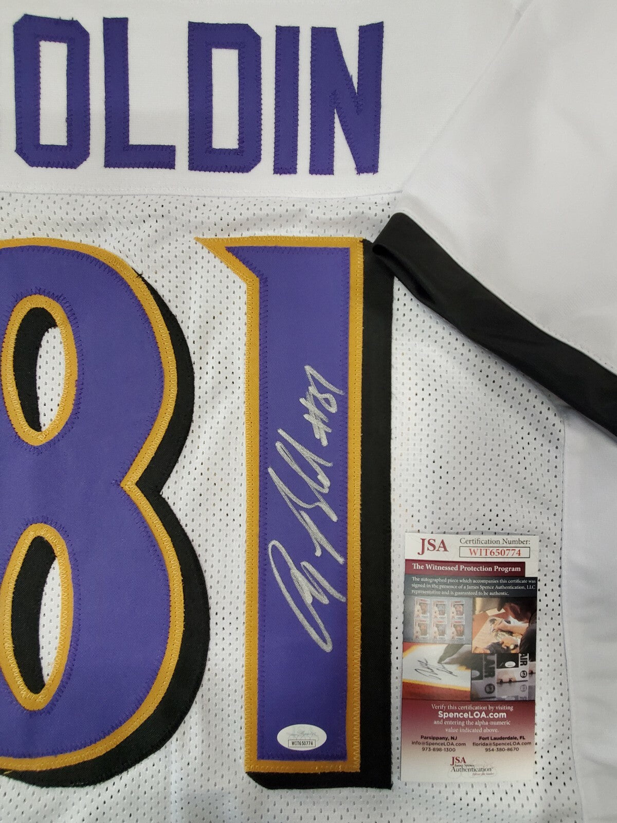 Baltimore Ravens Anquan Boldin Autographed Signed Jersey Jsa  Coa