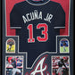 Framed Atlanta Braves Ronald Acuna Jr Autographed Jersey Beckett Hologram