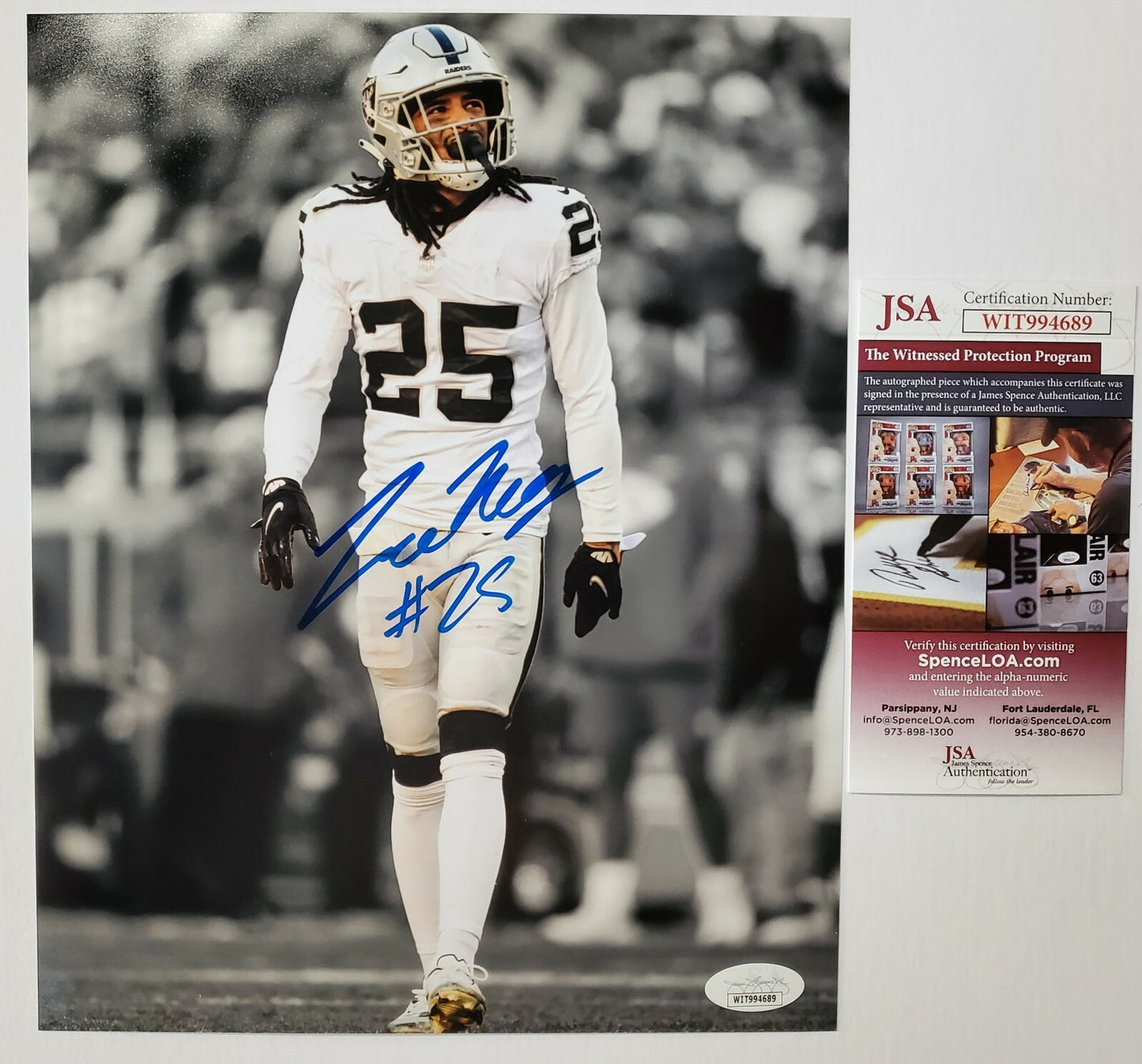 Las Vegas Raiders Trevon Moehrig Autographed 8X10 Photo Jsa Coa