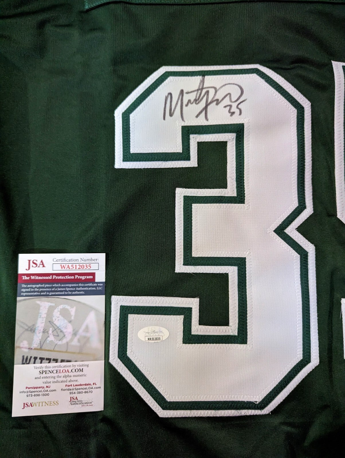 Western All Stars Marty Turco Autographed Signed Jersey Jsa Coa