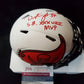 Tampa Bay Bucs Dexter Jackson Autographed Inscribed Lunar Mini Helmet Jsa Coa