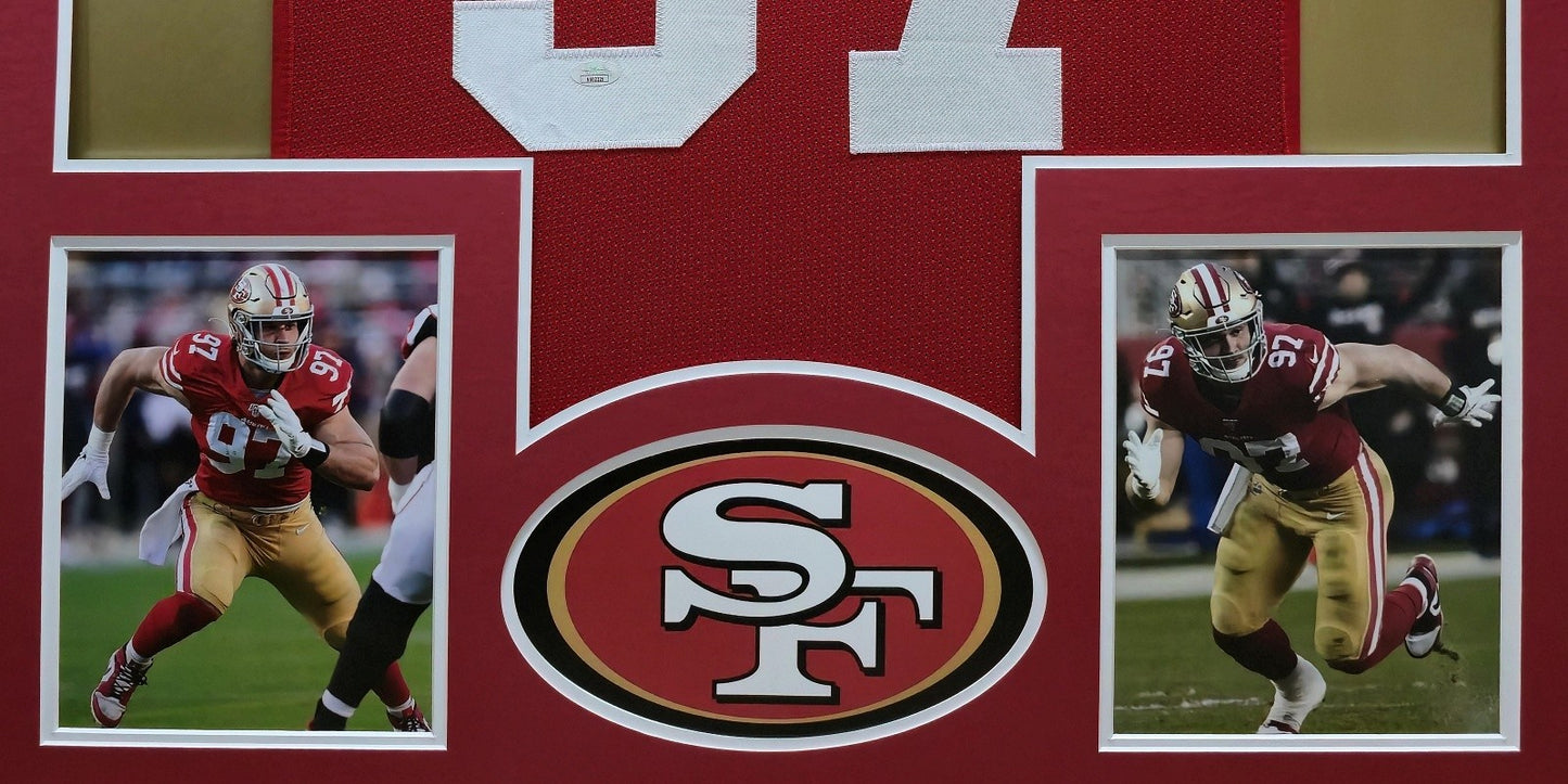 Framed San Francisco 49Ers Nick Bosa Autographed Signed Jersey Jsa Coa