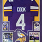 Framed Minnesota Vikings Dalvin Cook Autographed Signed Jersey Beckett Holo