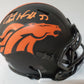 Denver Broncos Javonte Williams Signed Eclipse Mini Helmet Bas Holo