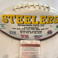 Jesse James Autographed Signed Pittsburgh Steelers Logo Football Jsa Coa