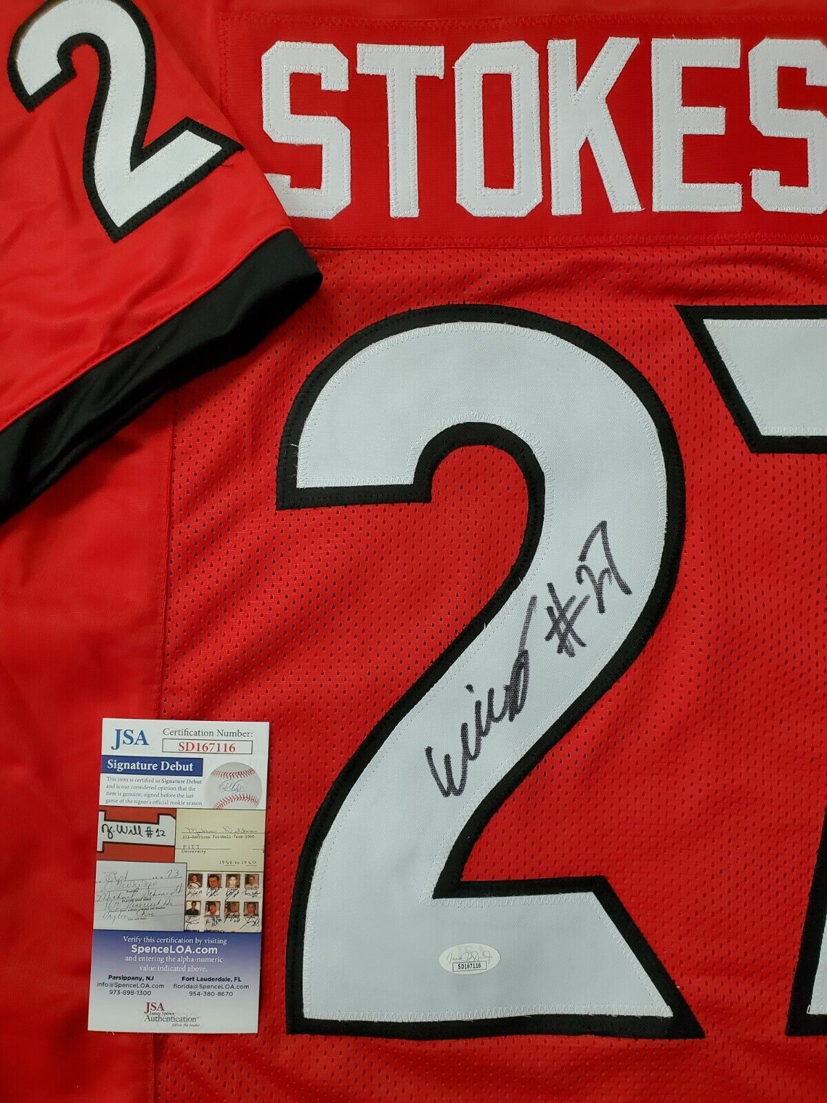 MVP Authentics Georgia Bulldogs Eric Stokes Autographed Signed Jersey Jsa  Coa 117 sports jersey framing , jersey framing