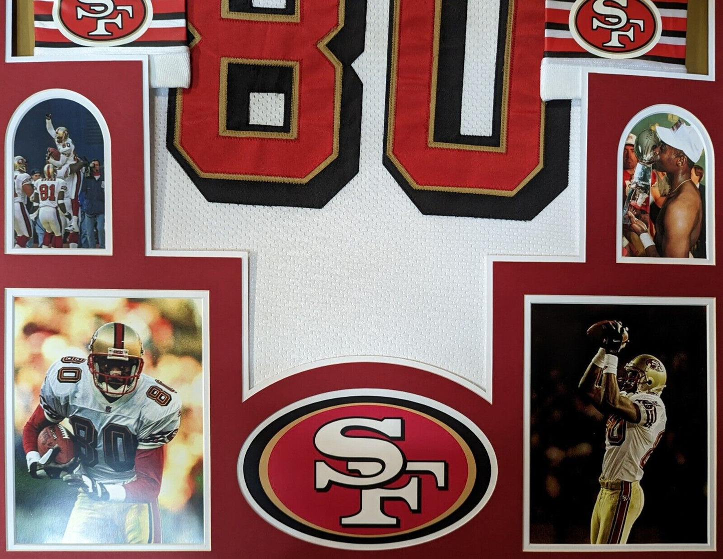MVP Authentics Custom Framed San Francisco 49Ers Jerry Rice Jersey Display 270 sports jersey framing , jersey framing