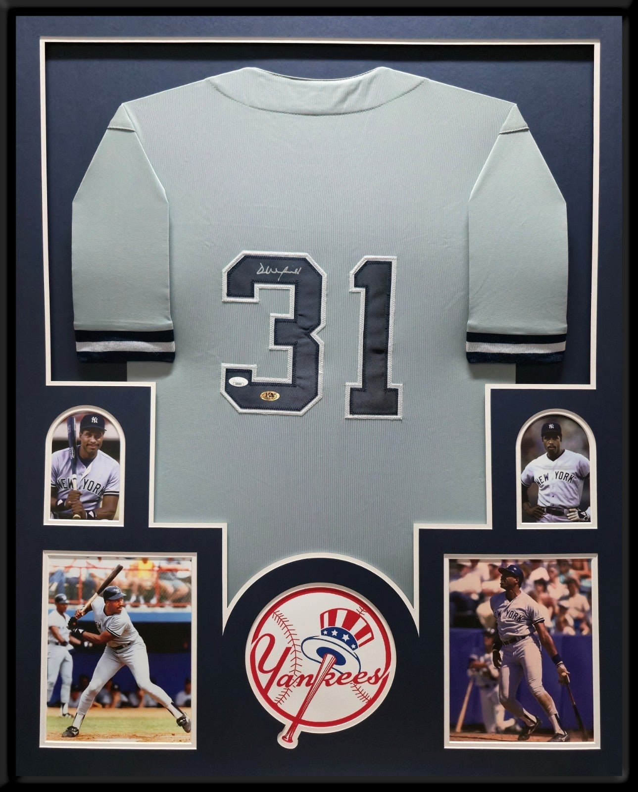 Framed N.Y. Yankees Dave Winfield Autographed Signed Jersey Jsa Coa