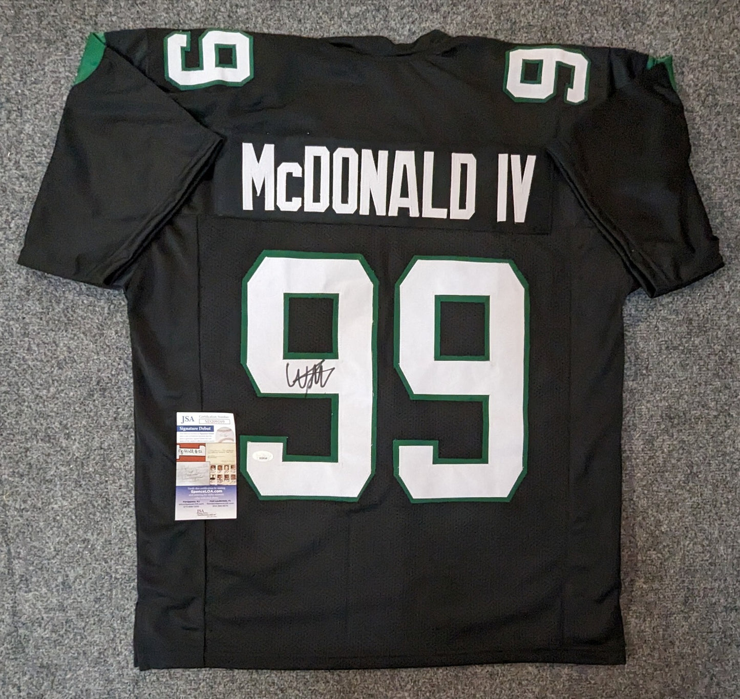 New York Jets Will Mcdonald Iv Autographed Signed Jersey Jsa Coa