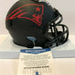 N'keal Harry Signed New England Patriots Eclipse Mini Helmet Beckett Coa