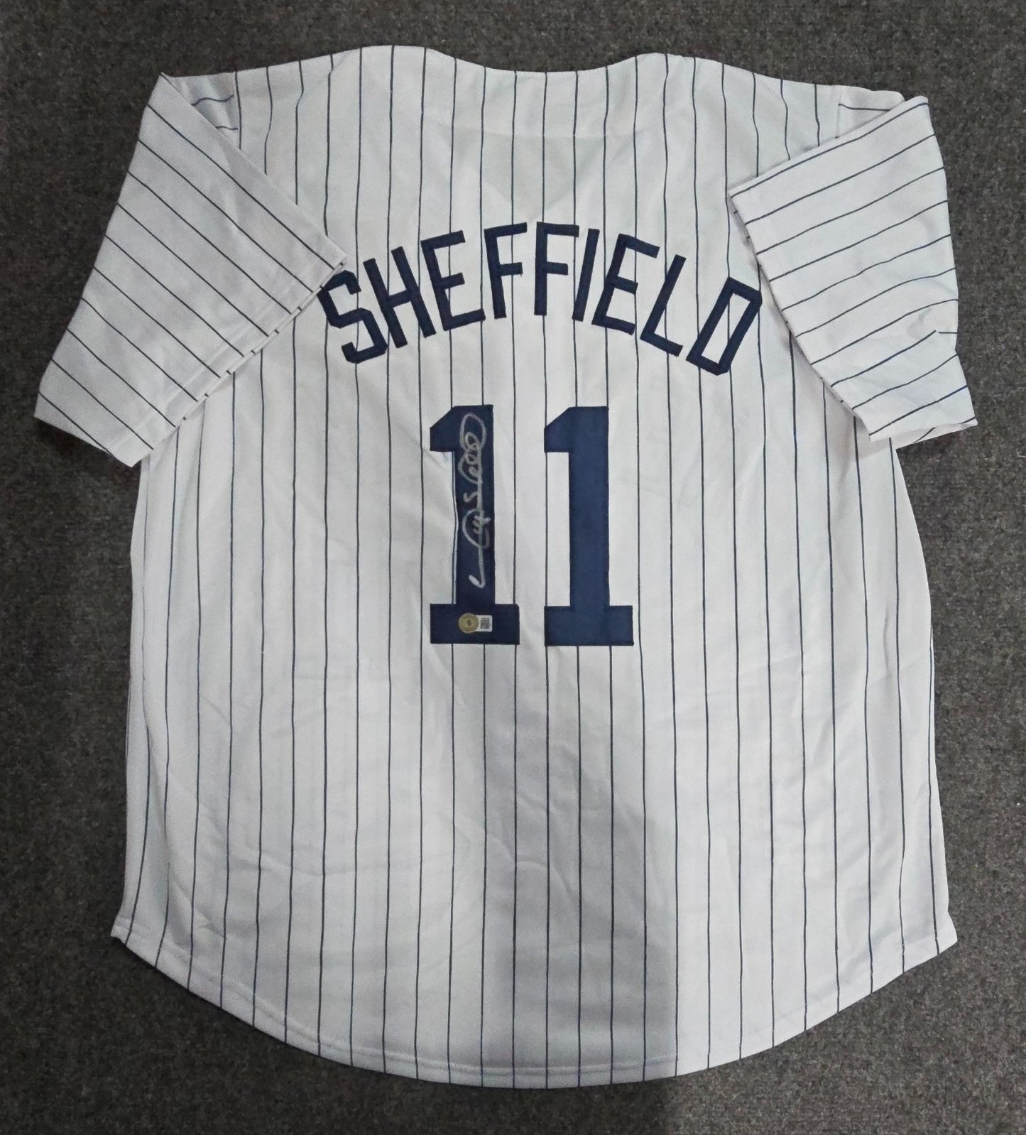 New York Yankees Gary Sheffield Signed Custom Jersey Beckett Holo