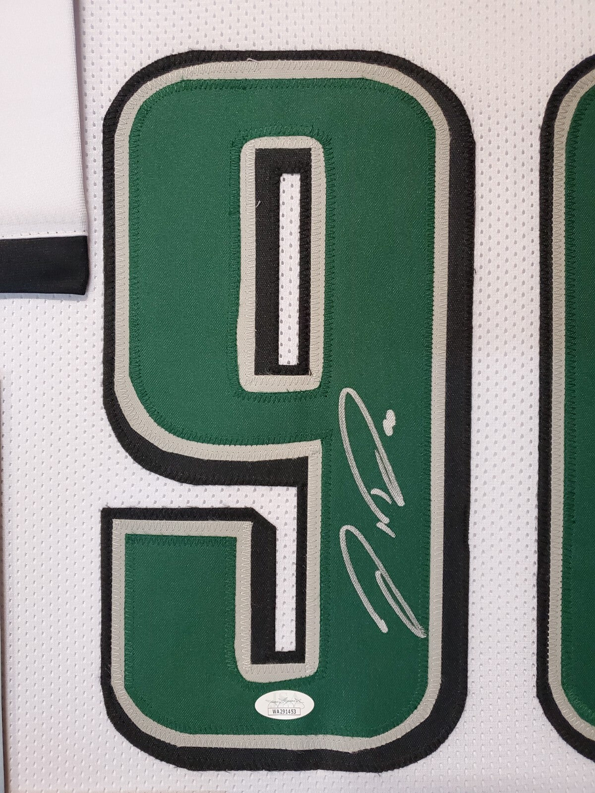 Framed Philadelphia Eagles Jordan Davis Autographed Signed Jersey Jsa Coa