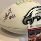 William Thomas Autographed Signed Insc Philadelphia Eagles Logo Football Jsa Coa