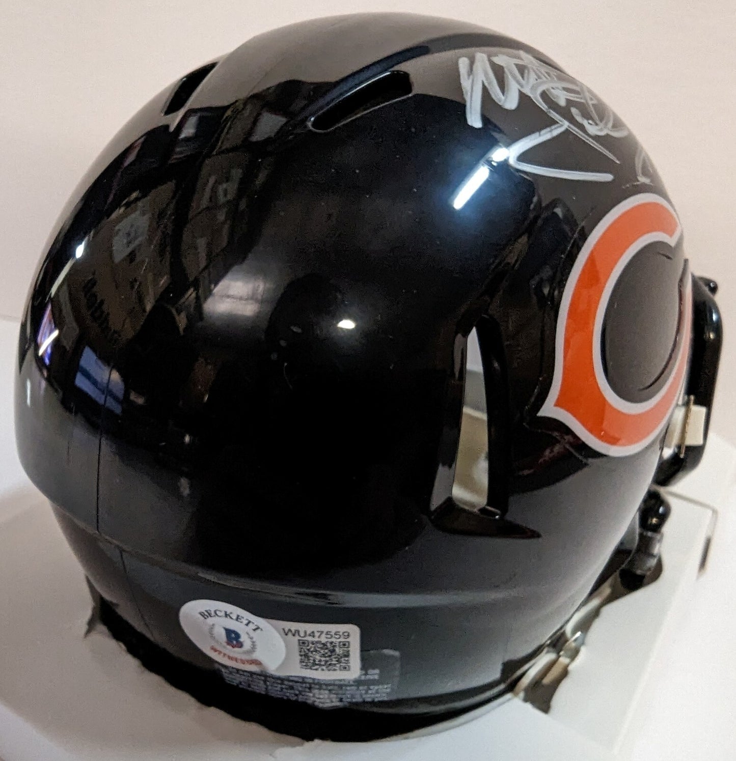 Chicago Bears Matt Suhey Autographed Inscribed Speed Mini Helmet Beckett Holo