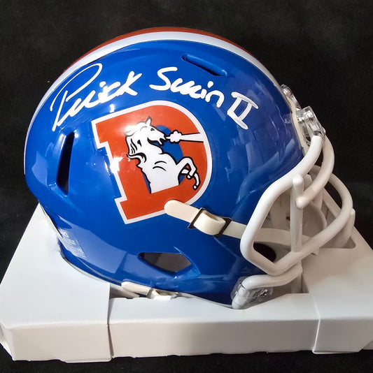 Denver Broncos Patrick Surtain Ii Signed Retro Throwback Mini Helmet Jsa Coa