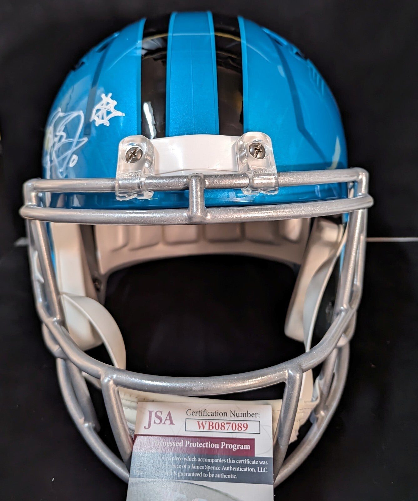 Carolina Panthers Brian Burns Signed Inscribed Full Size Flash Rep Helmet Jsa