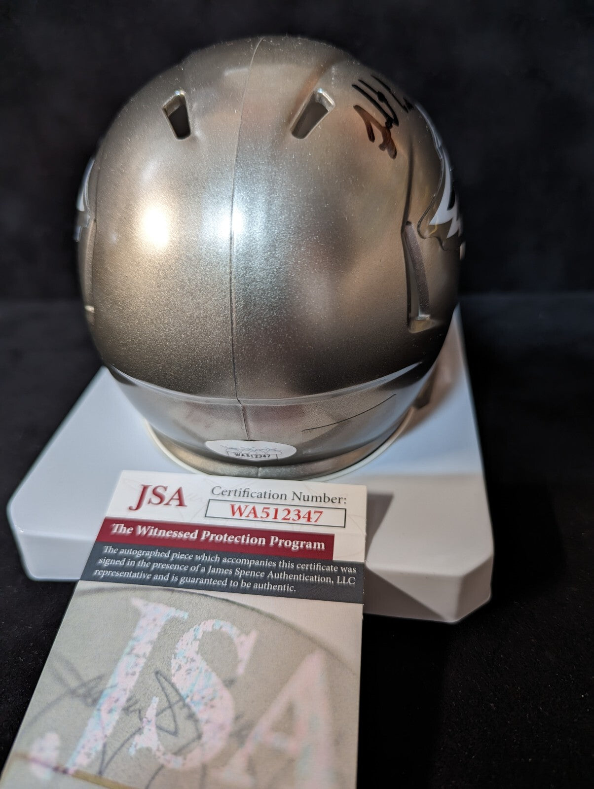 Philadelphia Eagles Fletcher Cox Autographed Signed Flash Mini Helmet Jsa Coa
