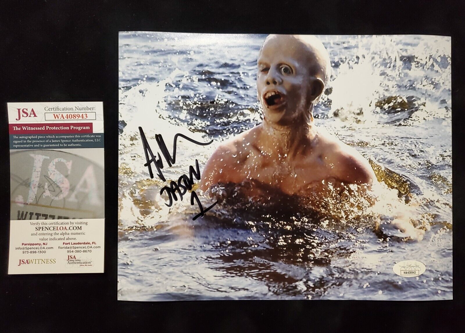 MVP Authentics Ari Lehman Signed Inscribed Jason Voorhees Friday The 13Th 8X10 Photo Jsa Coa 36 sports jersey framing , jersey framing