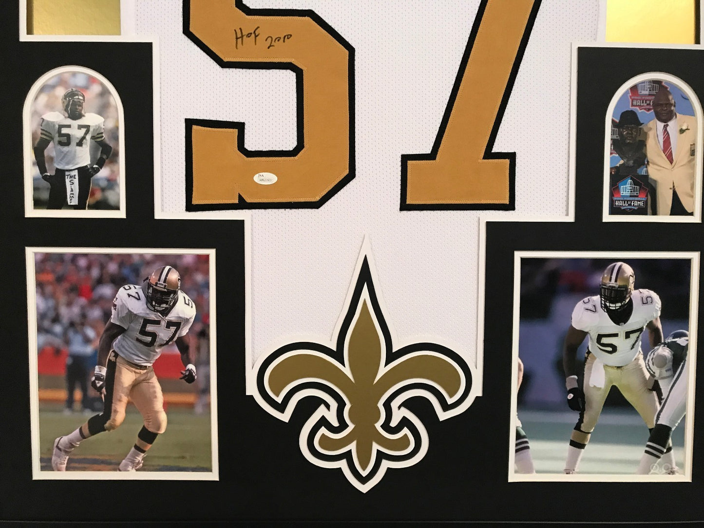 Framed Rickey Jackson Autographed Signed Insc New Orleans Saints Jersey Jsa Coa