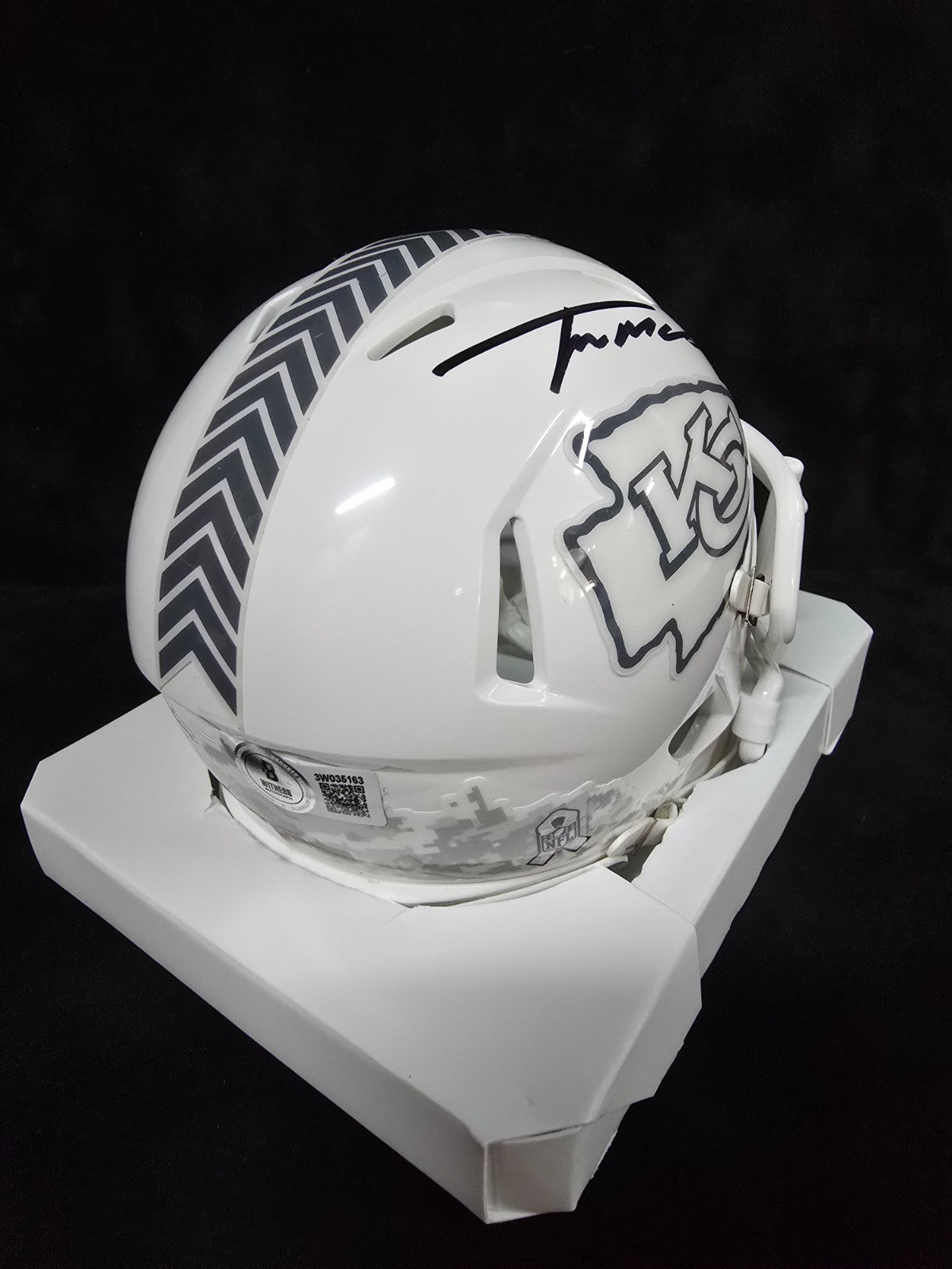 Kansas City Chiefs Trent Mcduffie Autographed Signed Salute Mini Helmet Beckett