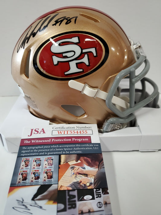 San Francisco 49Ers Anquan Boldin Autographed Speed Mini Helmet Jsa Coa