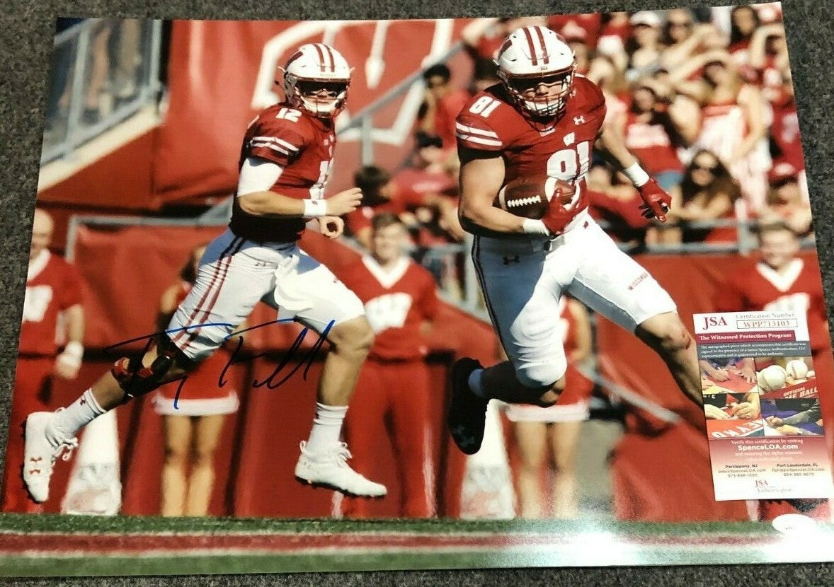 Wisconsin Badgers Troy Fumagalli Autographed Signed 16X20 Photo Jsa  Coa