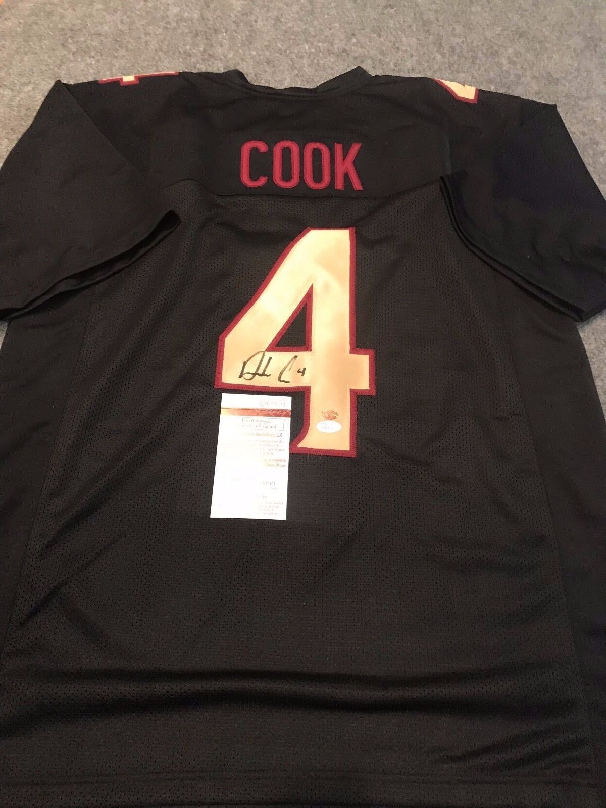 MVP Authentics Dalvin Cook Autographed Signed Florida State Seminoles Jersey Jsa Coa 170.10 sports jersey framing , jersey framing