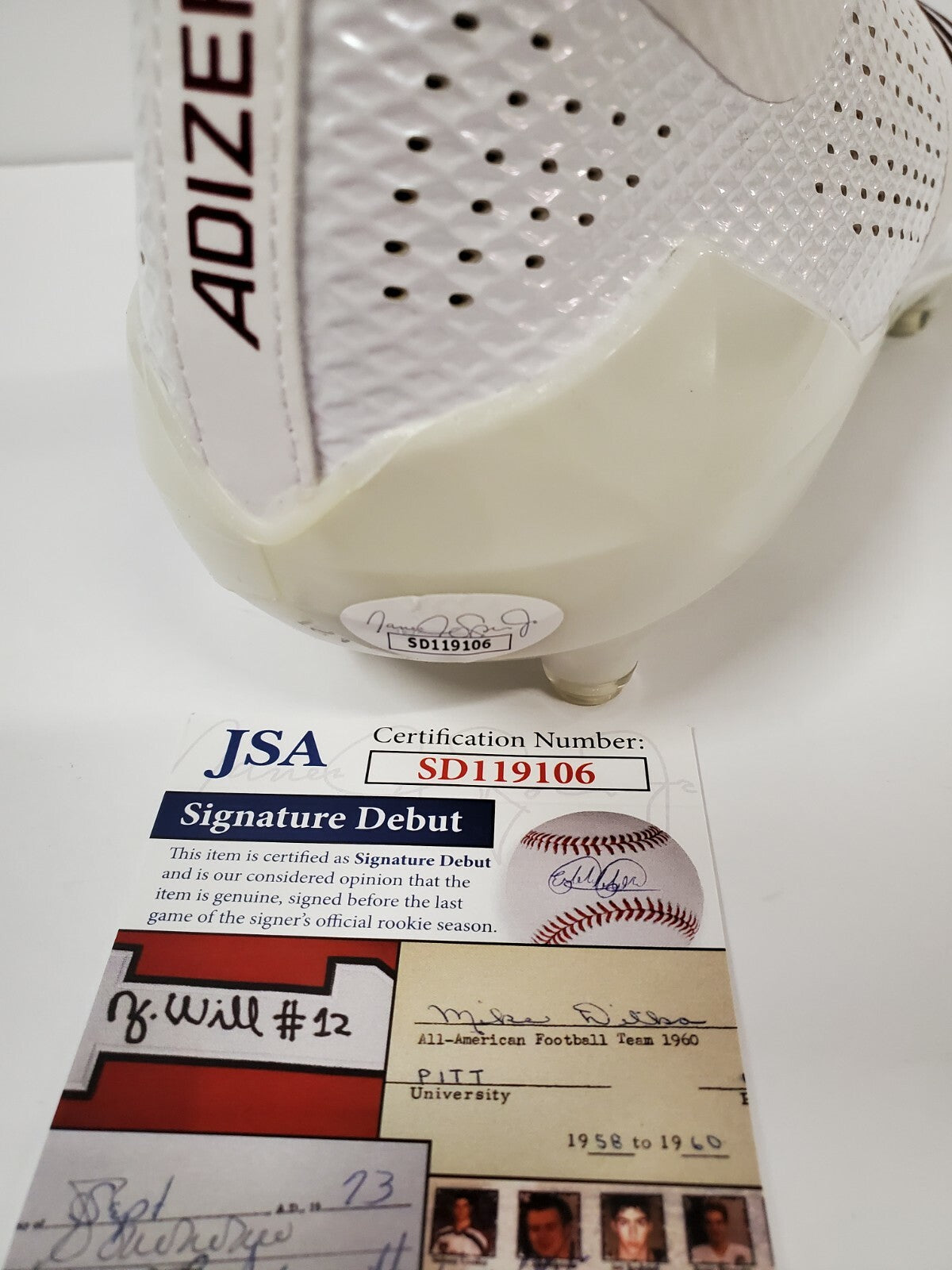 Frank Darby Autographed Signed Adidas Cleat Jsa Coa