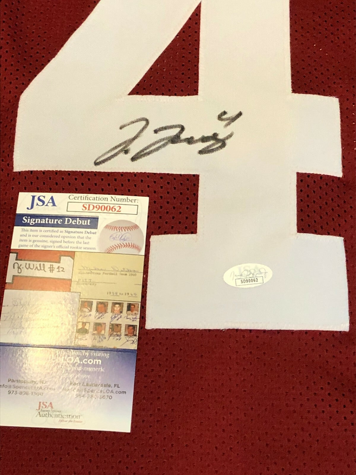 Alabama Crimson Tide Jerry Jeudy Autographed Signed Jersey Jsa Coa
