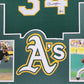 Framed Oakland A's Rollie Fingers Autographed Signed Jersey Beckett Hologram