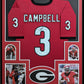 Framed Georgia Bulldogs Tyson Campbell Autographed Signed Jersey Jsa Coa