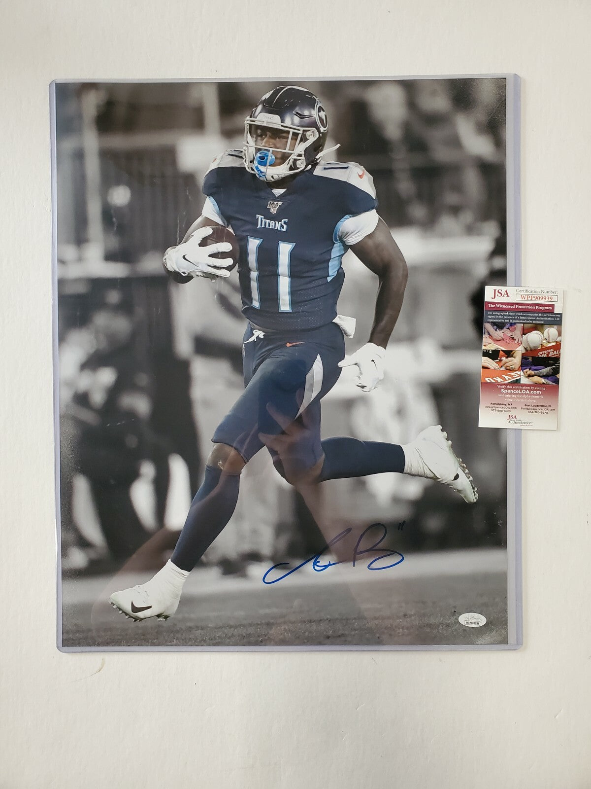 Tennessee Titans Aj Brown Autographed Signed 16X20 Photo Jsa  Coa