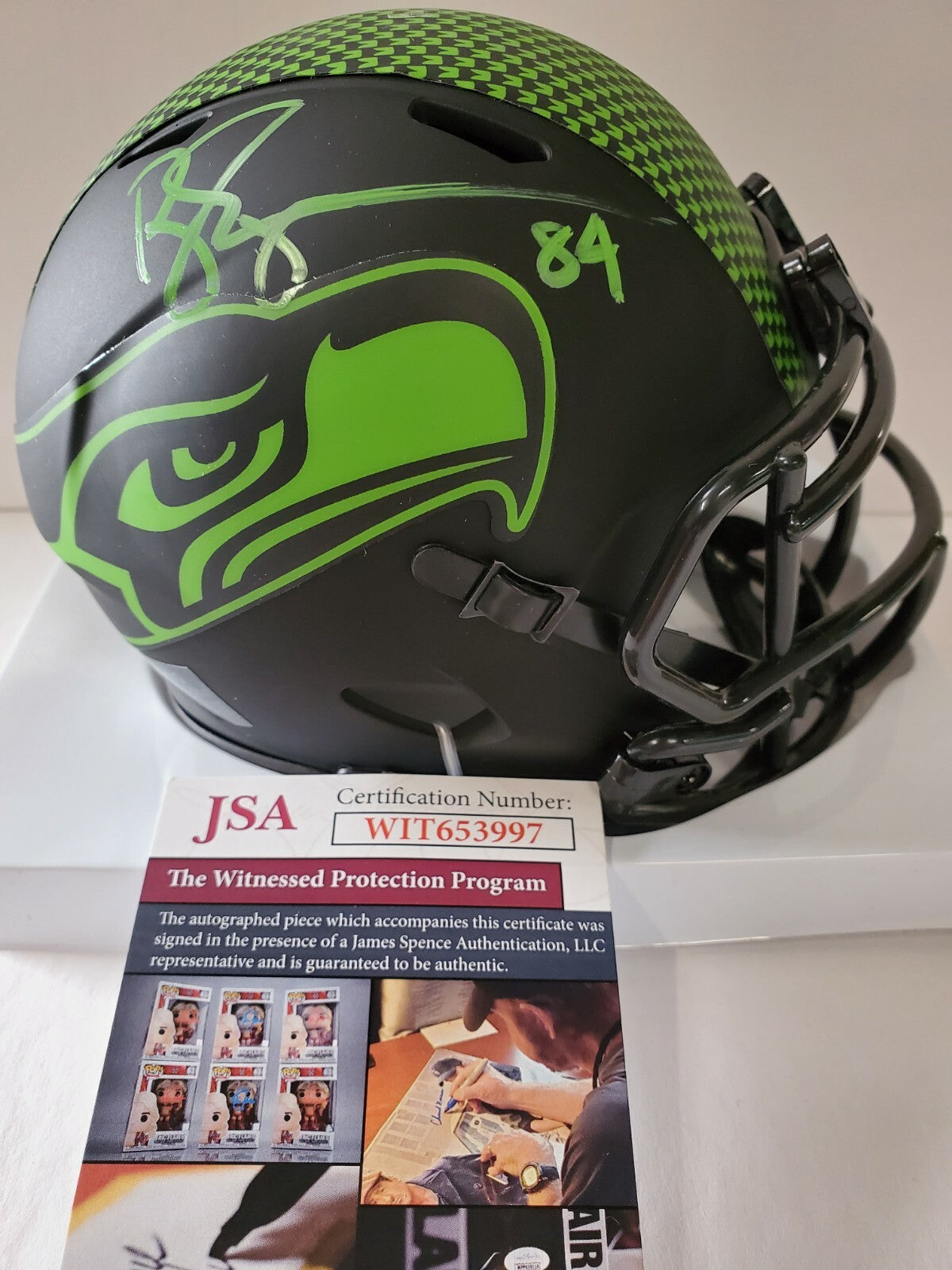 Seattle Seahawks Bobby Engram Signed Eclipse Mini Helmet Jsa Coa
