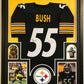 Framed Pittsburgh Steelers Devin Bush Autographed Signed Inscribe Jersey Bas Coa