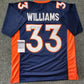 Denver Broncos Javonte Williams Autographed Signed Jersey Jsa  Coa