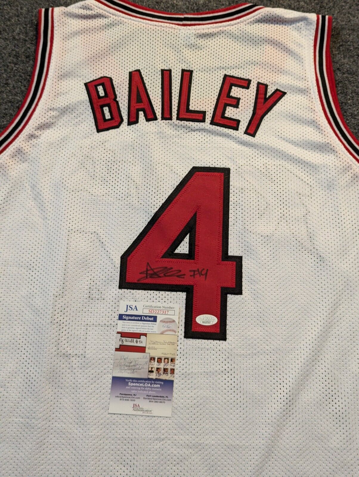 Rutgers Scarlet Knights Airious "Ace" Bailey Autographed Signed Jersey Jsa Coa
