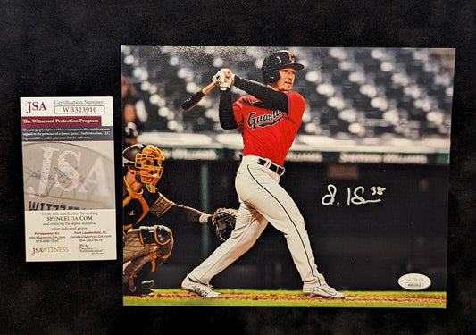 MVP Authentics Cleveland Guardians Steven Kwan Autographed Signed 8X10 Photo Jsa Coa 126 sports jersey framing , jersey framing