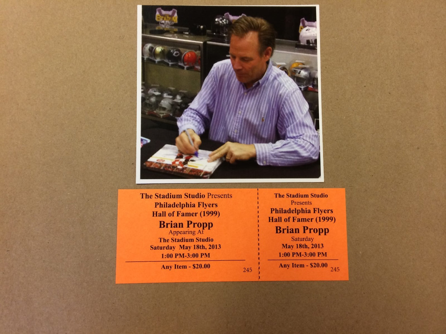 Framed Autographed Signed Brian Propp Philadelphia Flyers 8X10 Photo W/Proof
