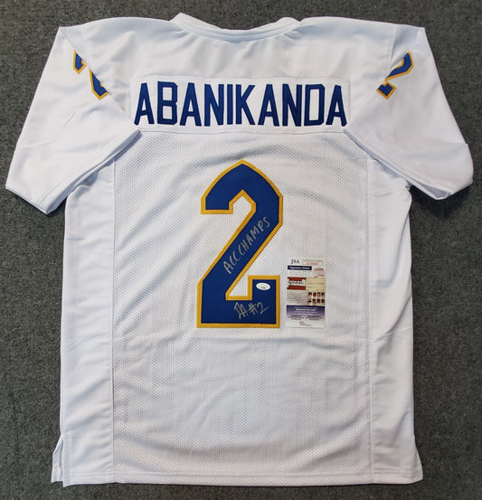 Pitt Panthers Israel "Izzy" Abanikanda Autographed Inscribed Jersey Jsa Coa
