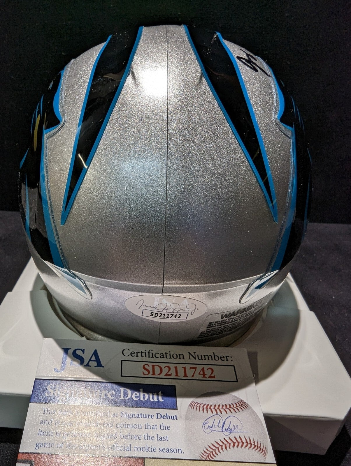 Carolina Panthers Jonathan Mingo Signed  Speed Mini Helmet Jsa Coa